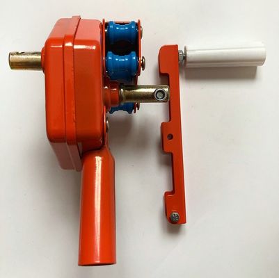 Orange Manual Greenhouse Roll Up Machine For Side Ventilation Agriculture